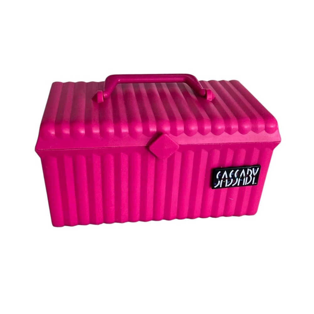Vintage‎ Sassaby Pink Makeup Storage Case 107 Jewelry Box Organizer Crafts USA